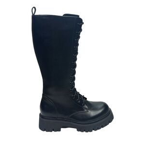 Koi Footwear x Dolls Kill River Sake Knee-High Vegan Combat Boots - Size 5 (UK3)